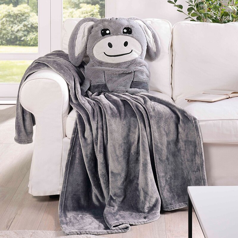 Optiplüsch Soft Esel mit Decke